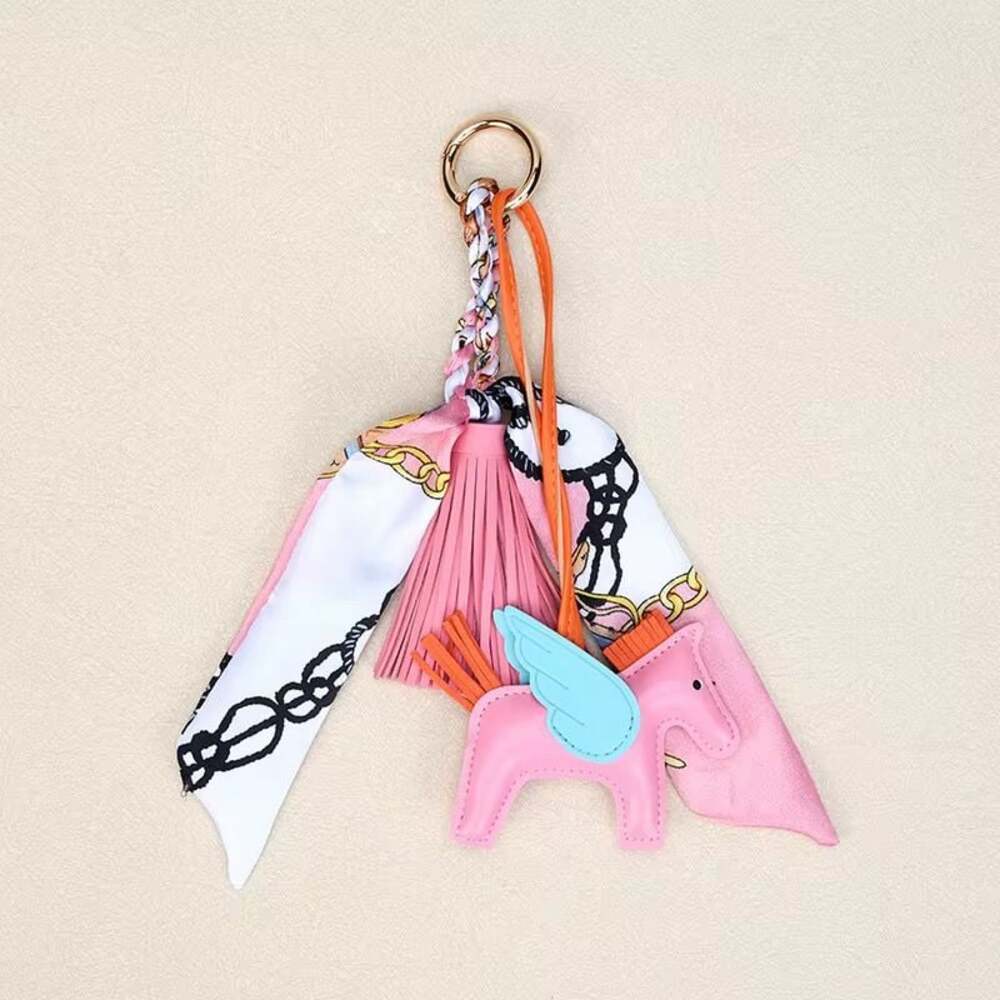 Horse & Tassel Charm w/ Twilly Scarf Bag Charms – ,